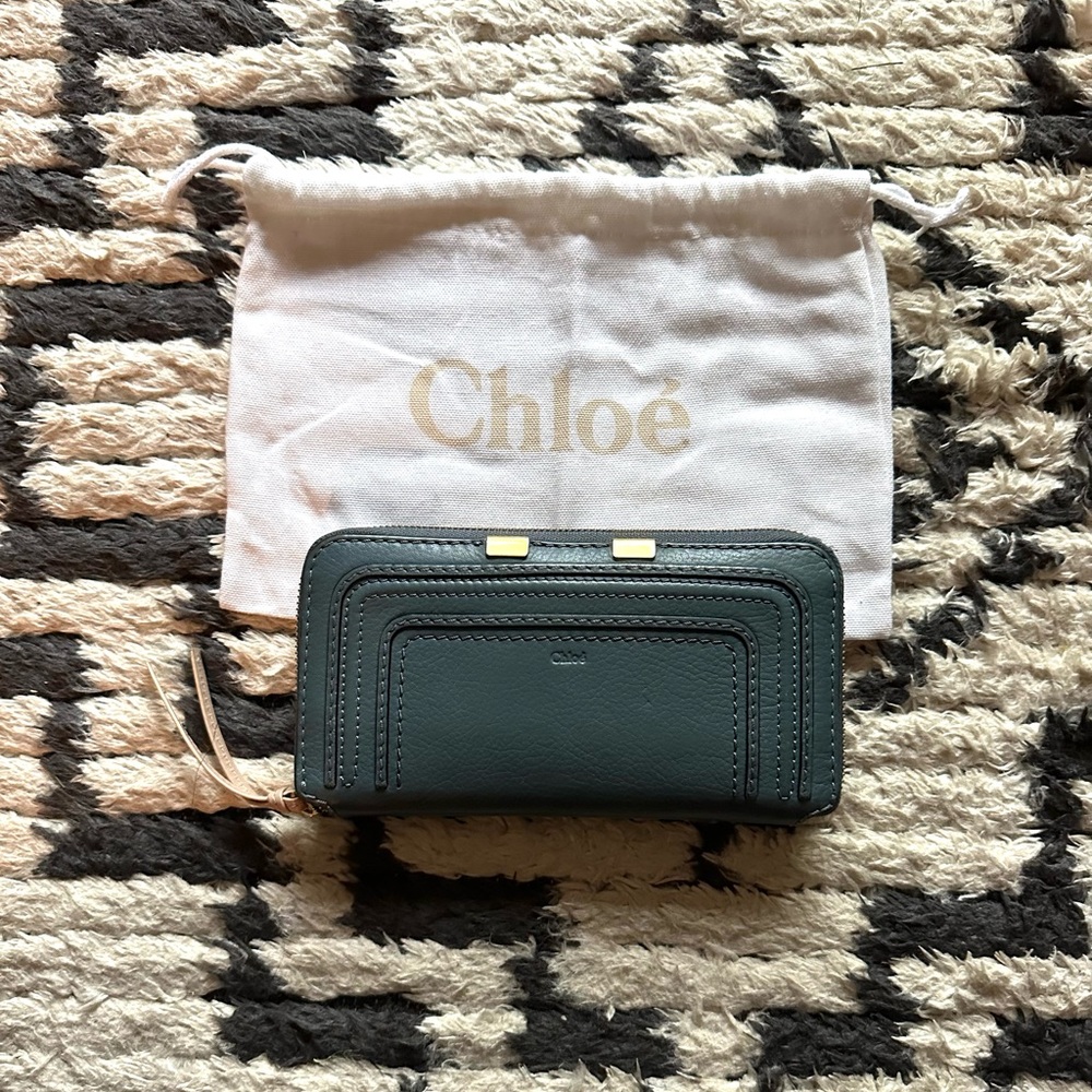 Chloé Green Leather Wallet